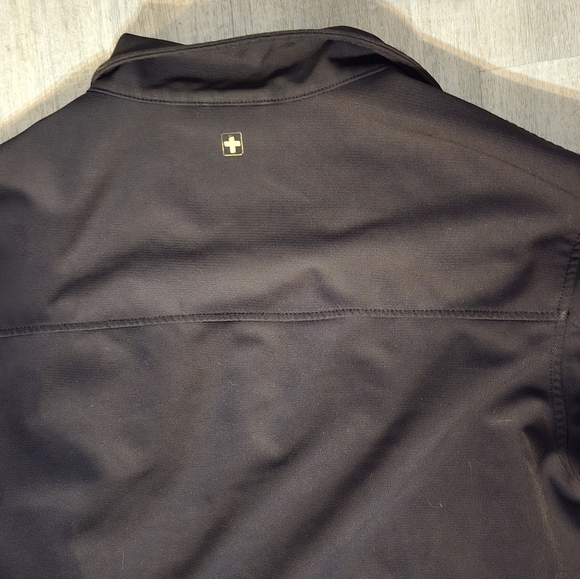 Swiss Tech Men's Black Soft Shell Fleece Lined Jacket Size M - Picture 6 of 7